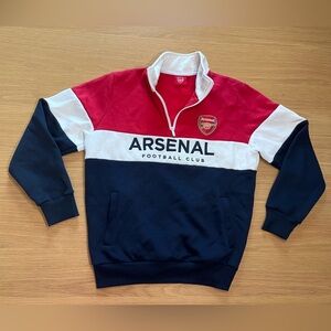 Arsenal Football Club Colorblock Quarter Zip Pullover Sweatshirt